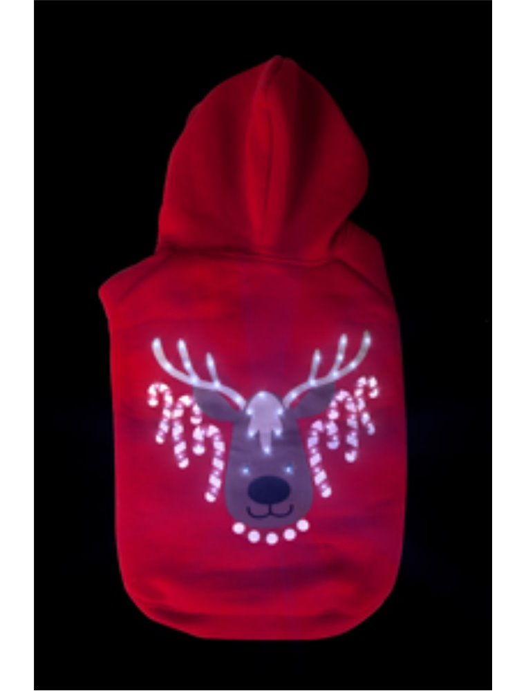 Hondentrui led kerst rood 25cm