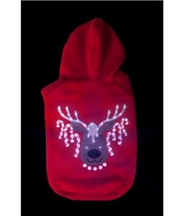Hondentrui led kerst rood 45cm