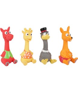 Latex zittende diertjes 19cm