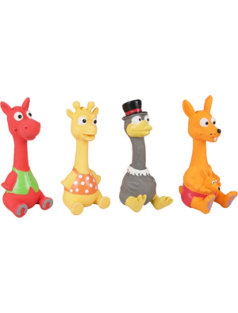 Latex zittende diertjes 19cm