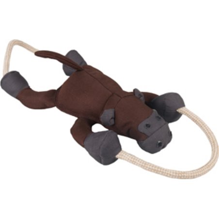 Polyester gorilla met touw 48cm 