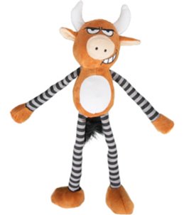 Pluche giechelende stier 42cm 