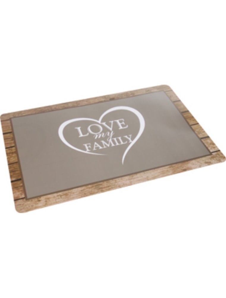 Shabby chic placemat heart43x28cm