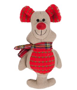 Kerst canvas rendier 28cm ass