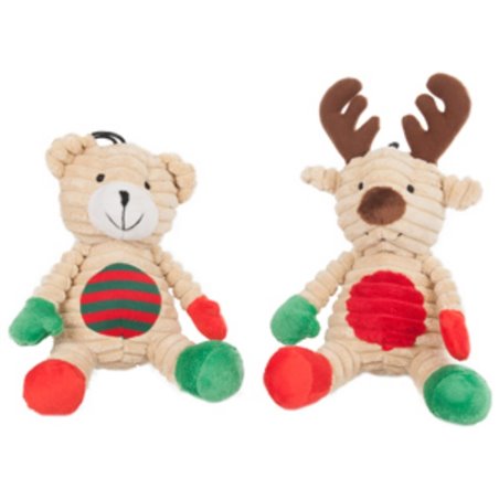 Kerstspeelg cord plush 18cm 2x2(1) 