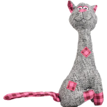 Jute grijze kat 35cm 