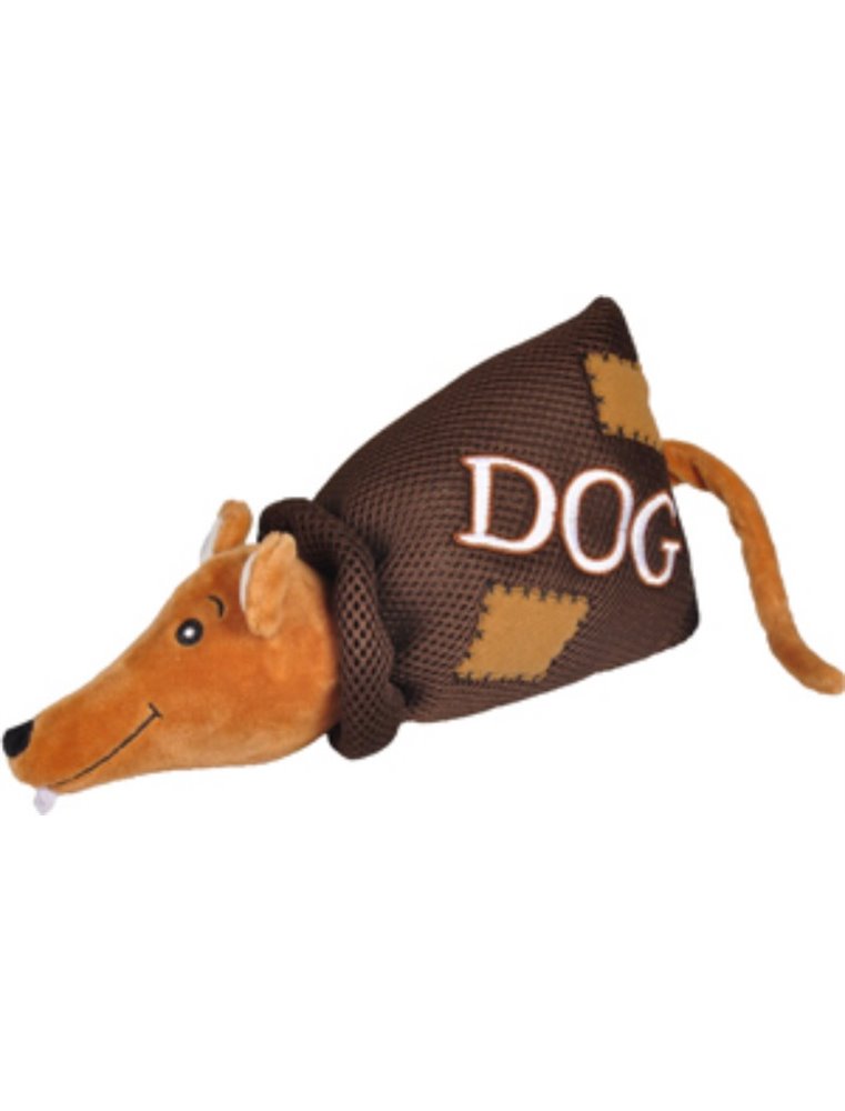 Pluche rat in a sack 27cm ass