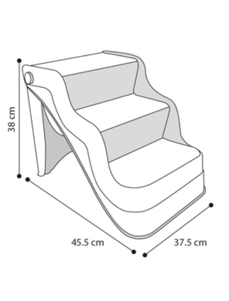 Easy step hondentrap inklapbaar bg 45,5x37,5x38cm