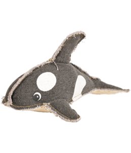 Canvas dolfijn met squeaker 25cm