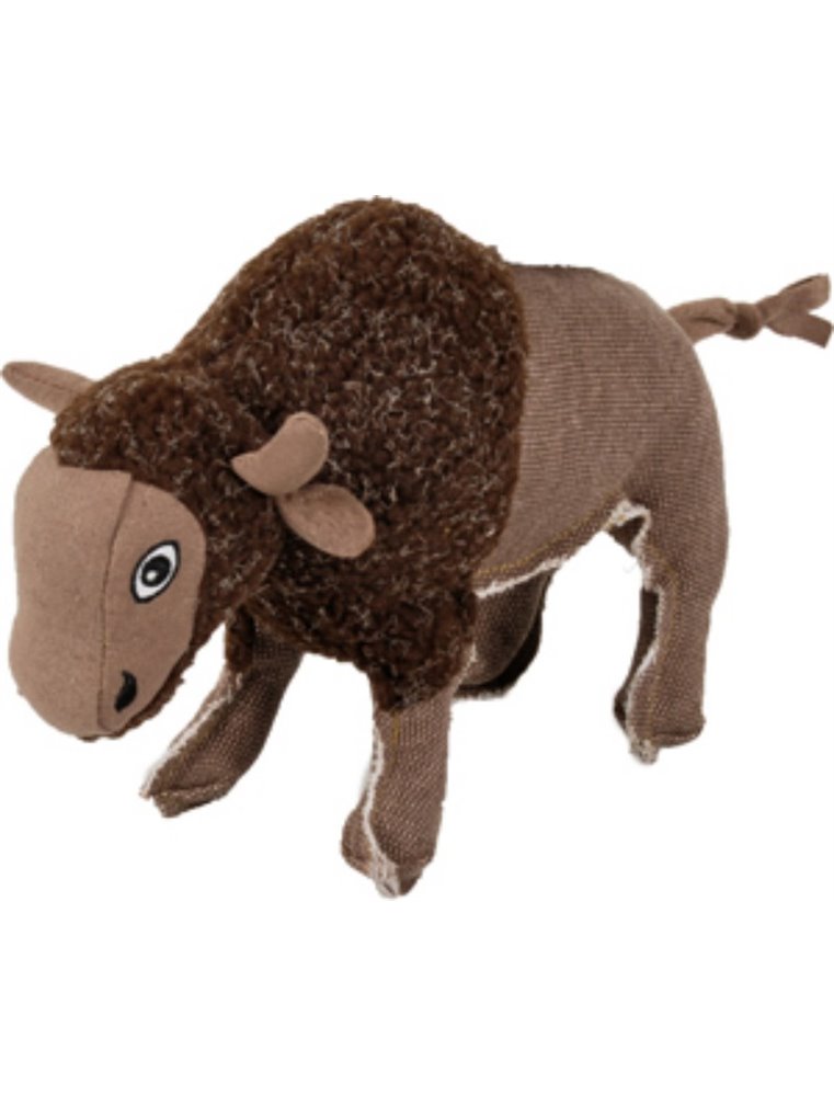 Canvas buffel met squeaker 23cm