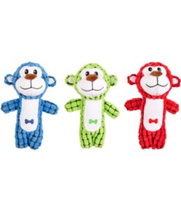 Pluche aap groen/rood/blauw ass