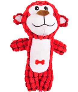 Pluche aap groen/rood/blauw ass