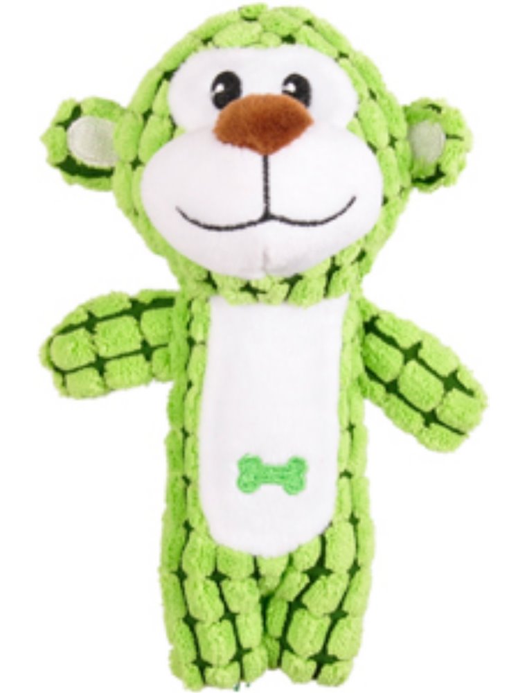 Pluche aap groen/rood/blauw ass