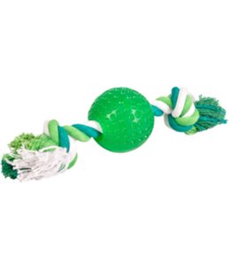 Speelgoed shots bal+touw groen 6cm