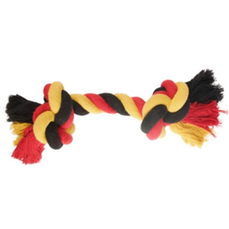 Hs katoen soccer knoopbeen 2 knopen zwart/geel/rood xl 40cm