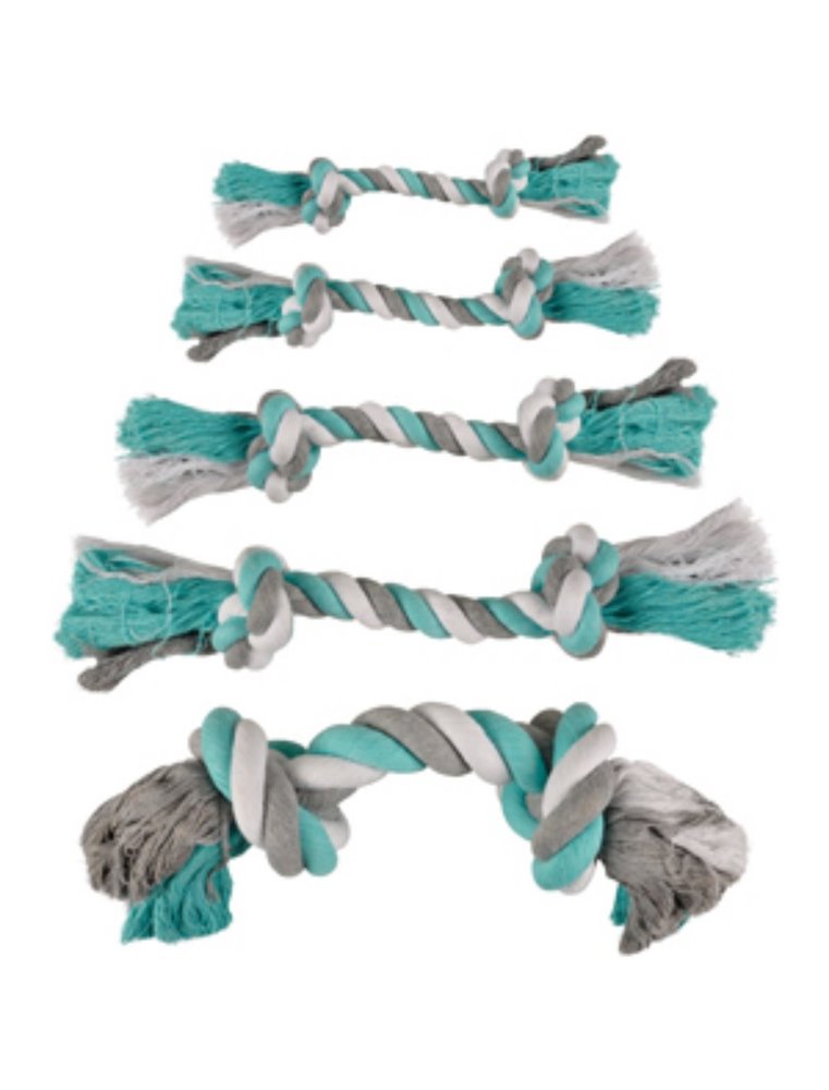 Hs katoen jim knoopbeen 2 knopen munt/wit/grijs m 30cm