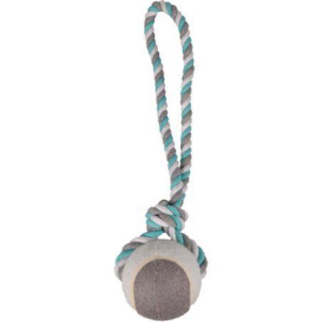 Hs katoen jim trektuig tennis munt/ wit/grijs l dia. 9,5cm/50cm