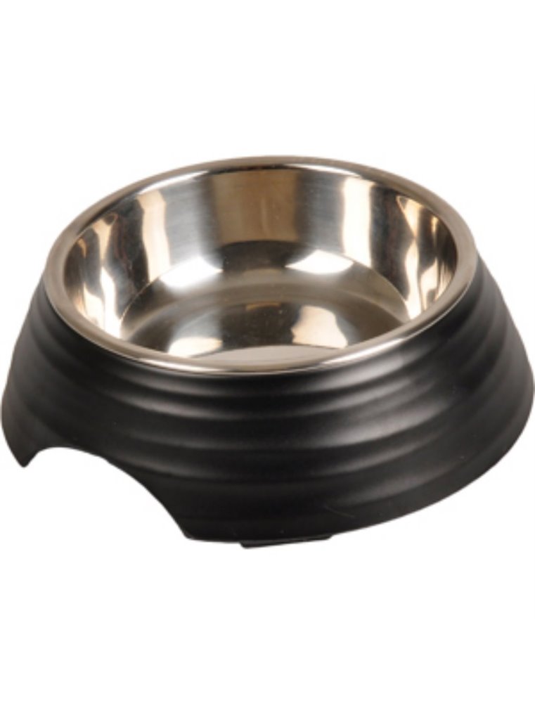 Eetpot aschau geribbeld mat zwart m 350ml