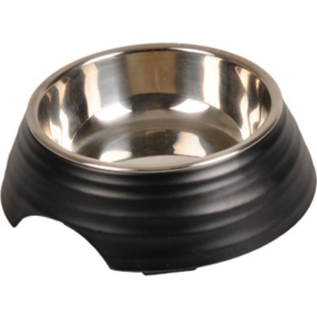 Eetpot aschau geribbeld mat zwart m 350ml