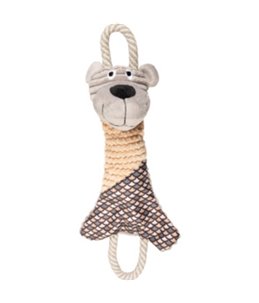 Elliot aap + touw grijs 44cm