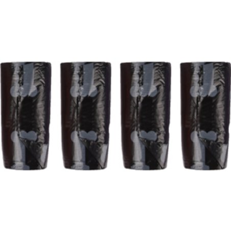 Poepzakjes handy met handvat zwart 4x15st