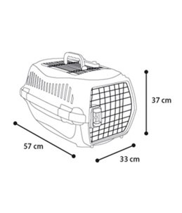 Transportbox globe grijs máááá 37x57x33cm