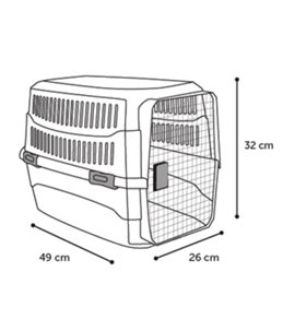 Transportbox cargo zwart xs 32x49x26cm 