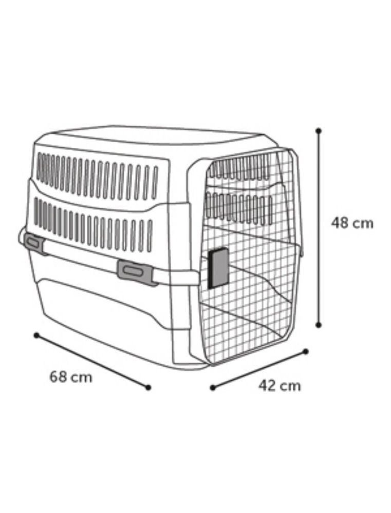 Transportbox cargo zwart m 48x68x42cm 