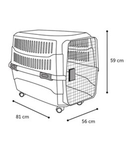 Transportbox cargo zwart l 56x81x59cm