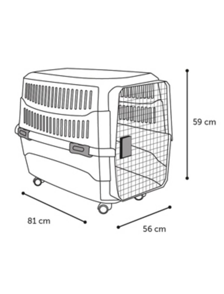 Transportbox cargo zwart l 56x81x59cm