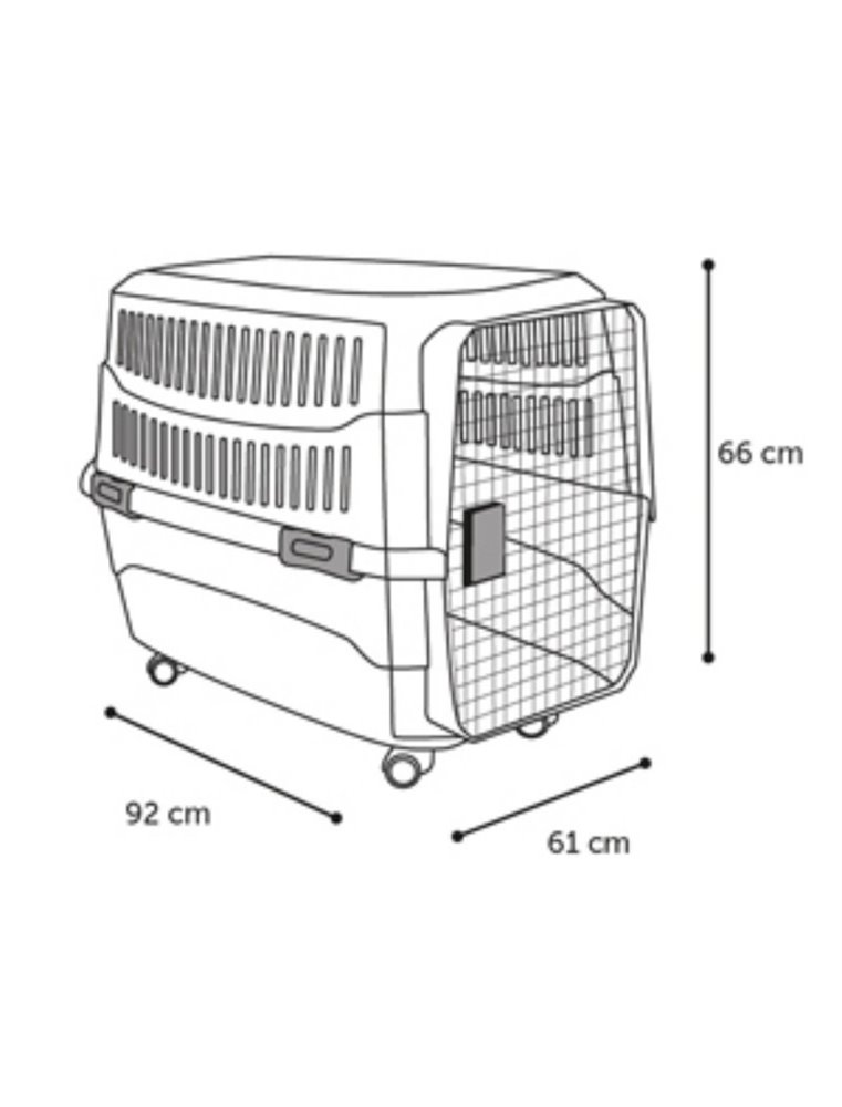 Transportbox cargo zwart xl 61x92x66cm