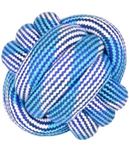 Hs katoen joe koopbal blauw/wit dia 15cm