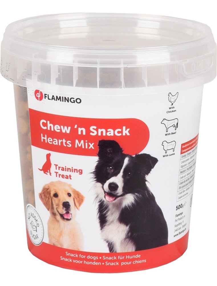 Chew'n snack hearts mix 500g