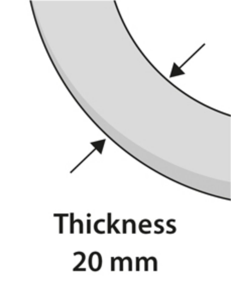 Hs rubber classic ring zwaar groen 15cm