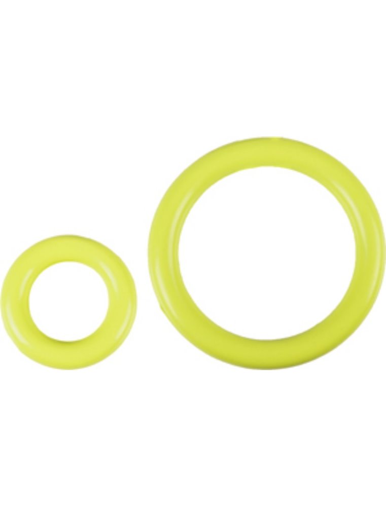 Hs rubber classic ring groen 9cm