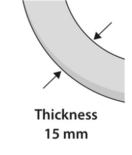 Hs rubber classic ring groen 9cm