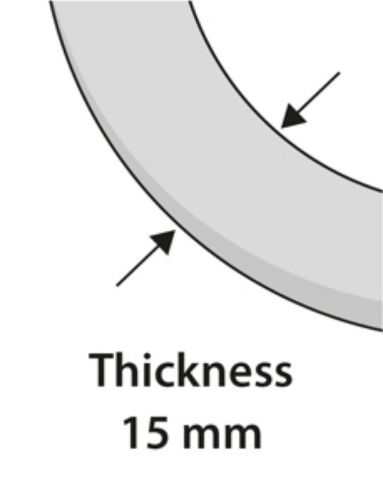 Hs rubber classic ring groen 9cm