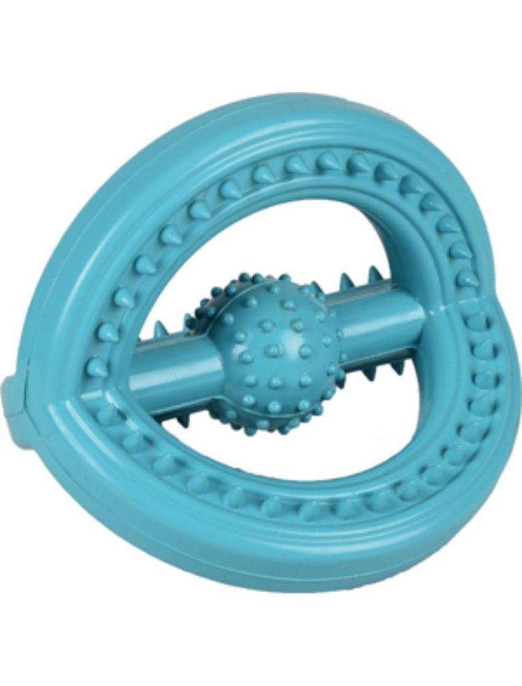 Hs rubber scrum tri-ring ruffus blauw 11x14x12,5cm