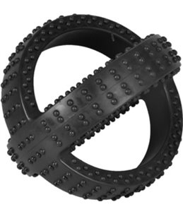 Hs rubber gladiator cross ball zwart 10cm