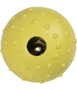 Hs rubber bal met bel 7 cm ass. 