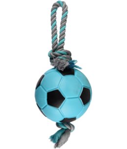 Hs tpr sporty voetbal+touw blauw 17cm