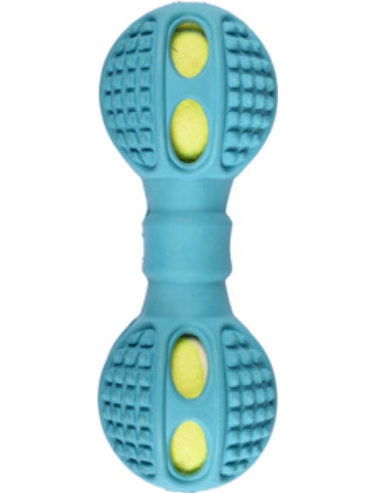 Hs rubber drury dumbel tennis blauw 16cm