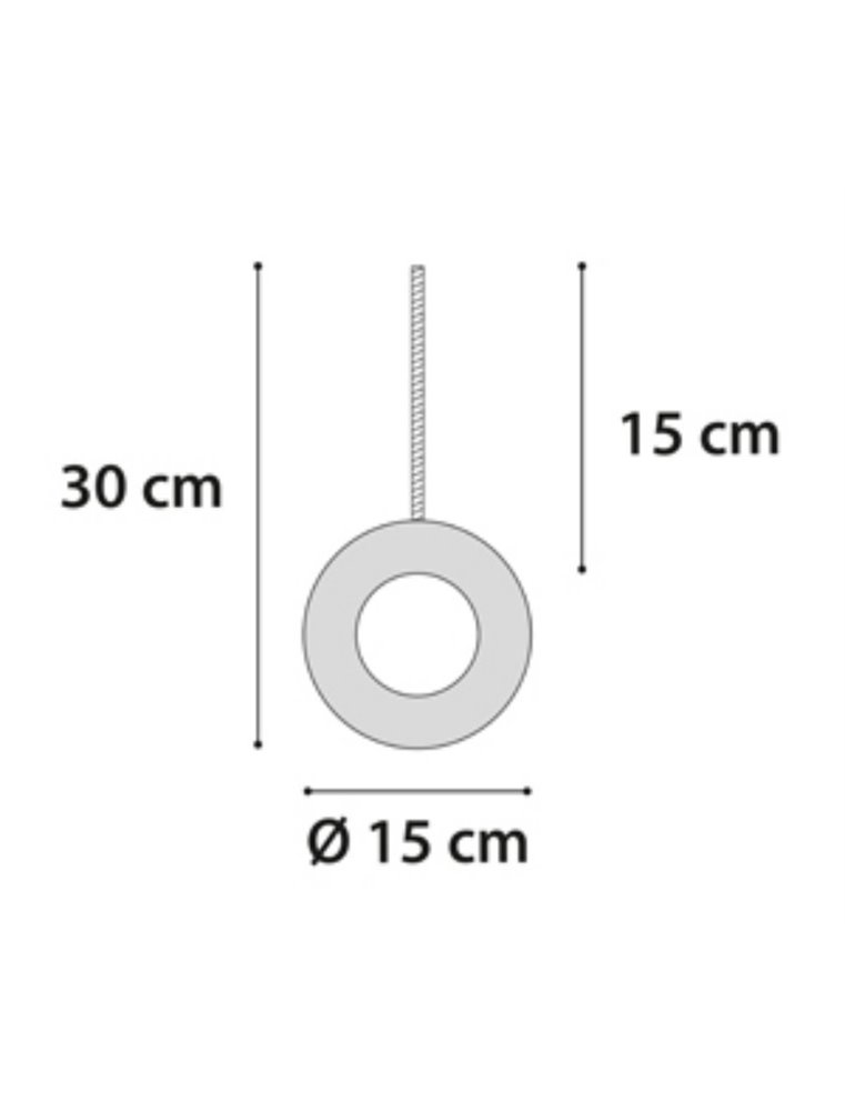 Hs rubber gladiator band+touw zwart 15 cm