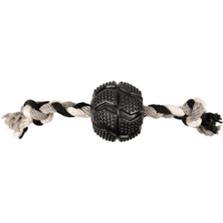 Hs rubber gladiator bal+touw zwart 9cm