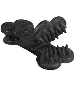 Hs rubber gladiator split been zwart 12cm