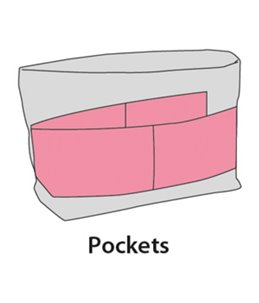 Draagtas danae grijs 40x22x28cm