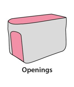 Draagtas zofia 40x20x24cm