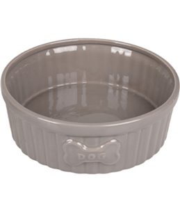 Eetpot hond mabel keramisch taupe 20,5cm 1510ml