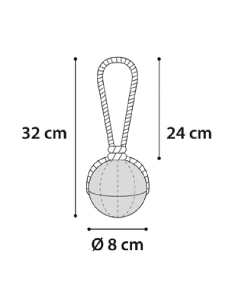 Hs callum trainingsbal+touw limoen dia. 8cm