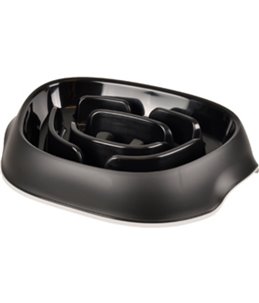 Eetpot exqi slowfeeder zwart 950ml 